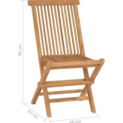 vidaXL - Tuinstoelen - Bruin - Hout - 2 stuks - Inklapbaar