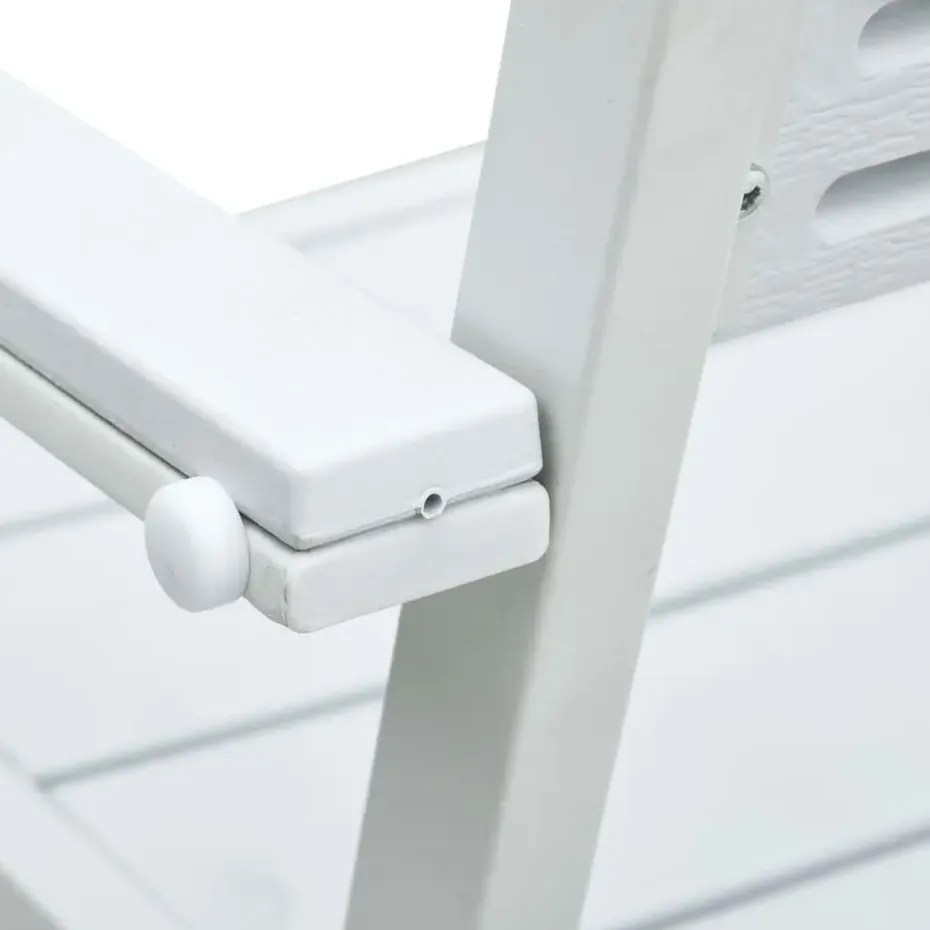 vidaXL - Tuinstoelen - Wit - Hout - 4 stuks