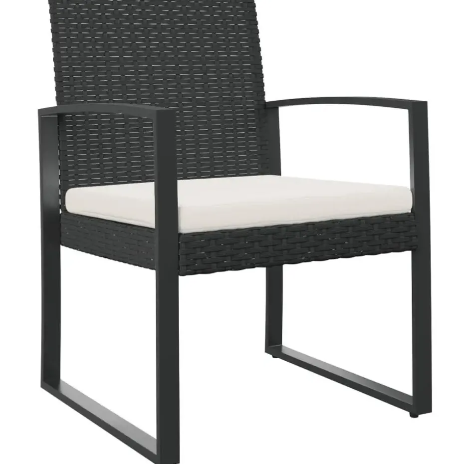 vidaXL - Tuinstoelen - Zwart - Polypropyleen - 2 stuks