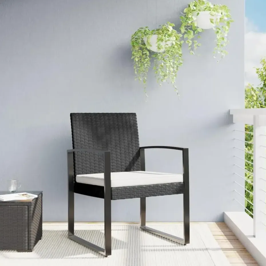 vidaXL - Tuinstoelen - Zwart - Polypropyleen - 2 stuks