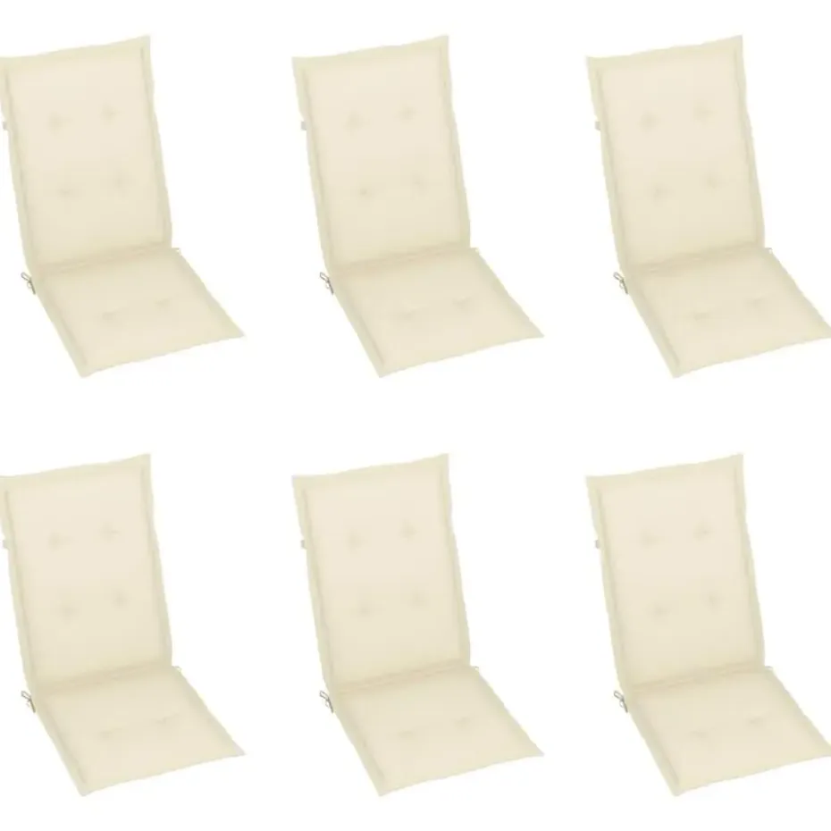 vidaXL - Tuinstoelen inklapbaar met kussens - Massief acaciahout - 6 stuks
