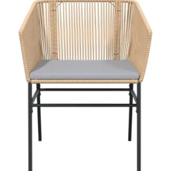 vidaXL - Tuinstoelen -Kussens - Bruin - Poly rattan - 2 stuks