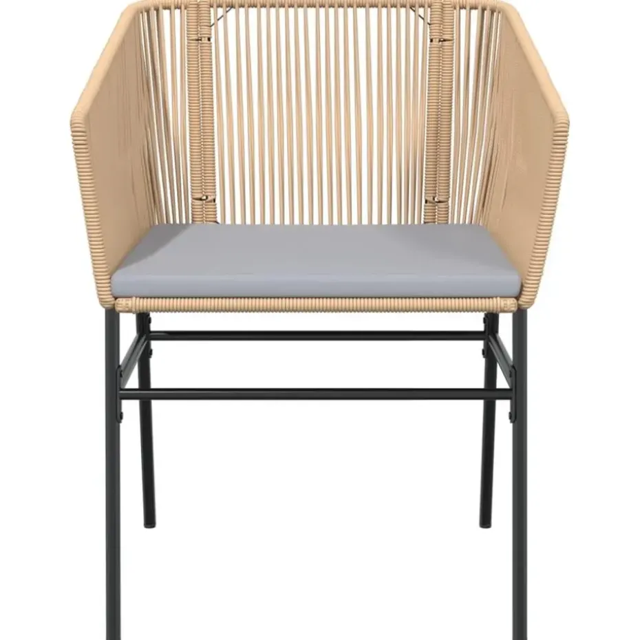 vidaXL - Tuinstoelen -Kussens - Bruin - Poly rattan - 2 stuks
