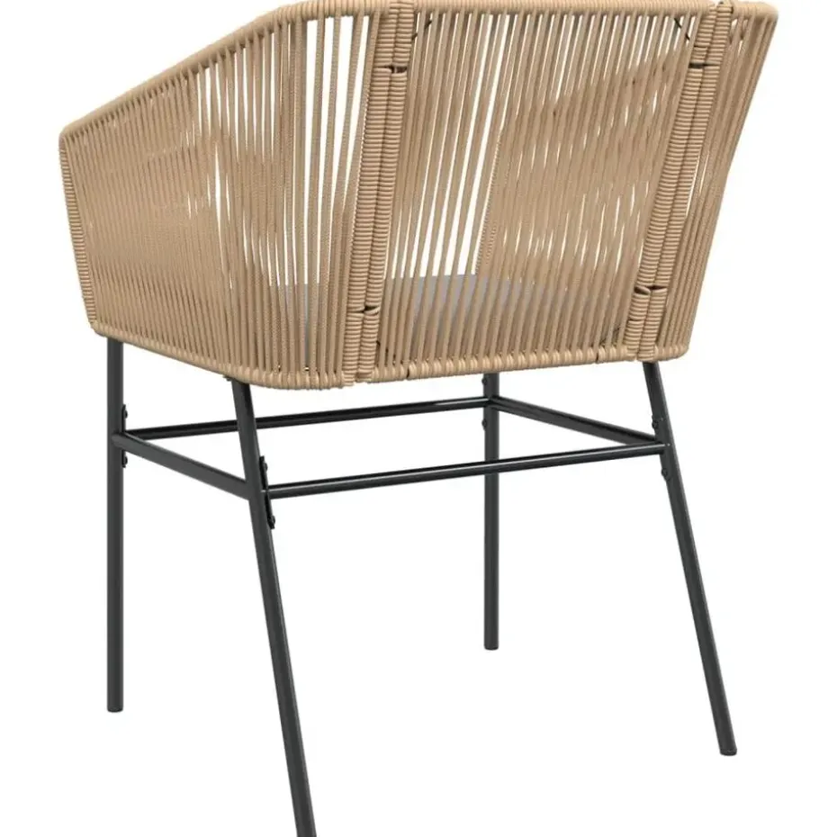 vidaXL - Tuinstoelen -Kussens - Bruin - Poly rattan - 2 stuks