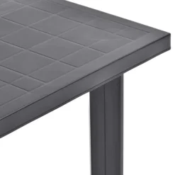 vidaXL - Tuintafel - Antraciet - Kunststof