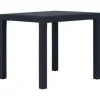 vidaXL - Tuintafel - Antraciet - Kunststof - 79 x 79 x 72 cm