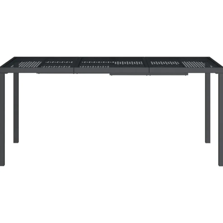 vidaXL - Tuintafel - Antraciet - Staal - 165 x 80 x 72 cm