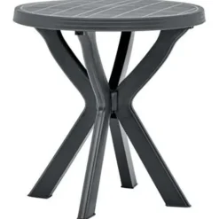 vidaXL - Tuintafel - Antraciet - Kunststof