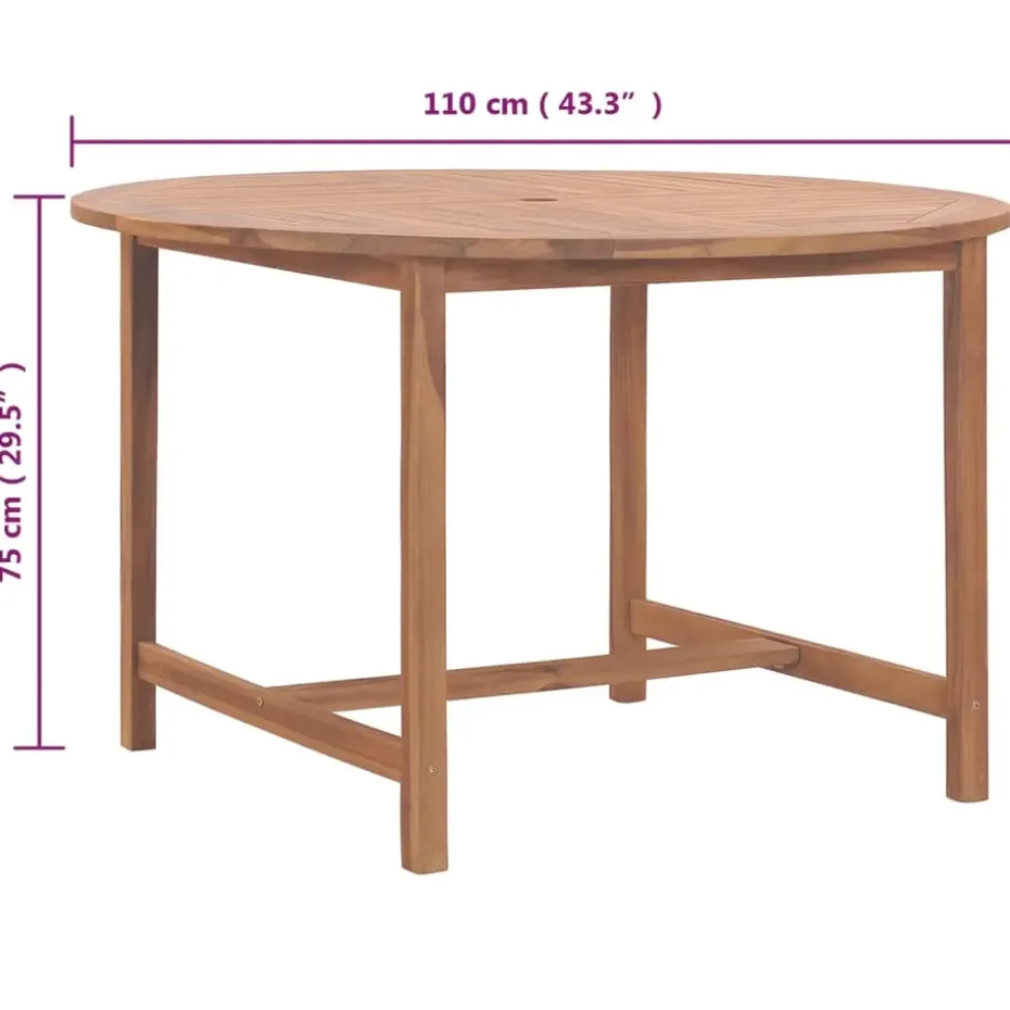vidaXL - Tuintafel - Bruin - Hout
