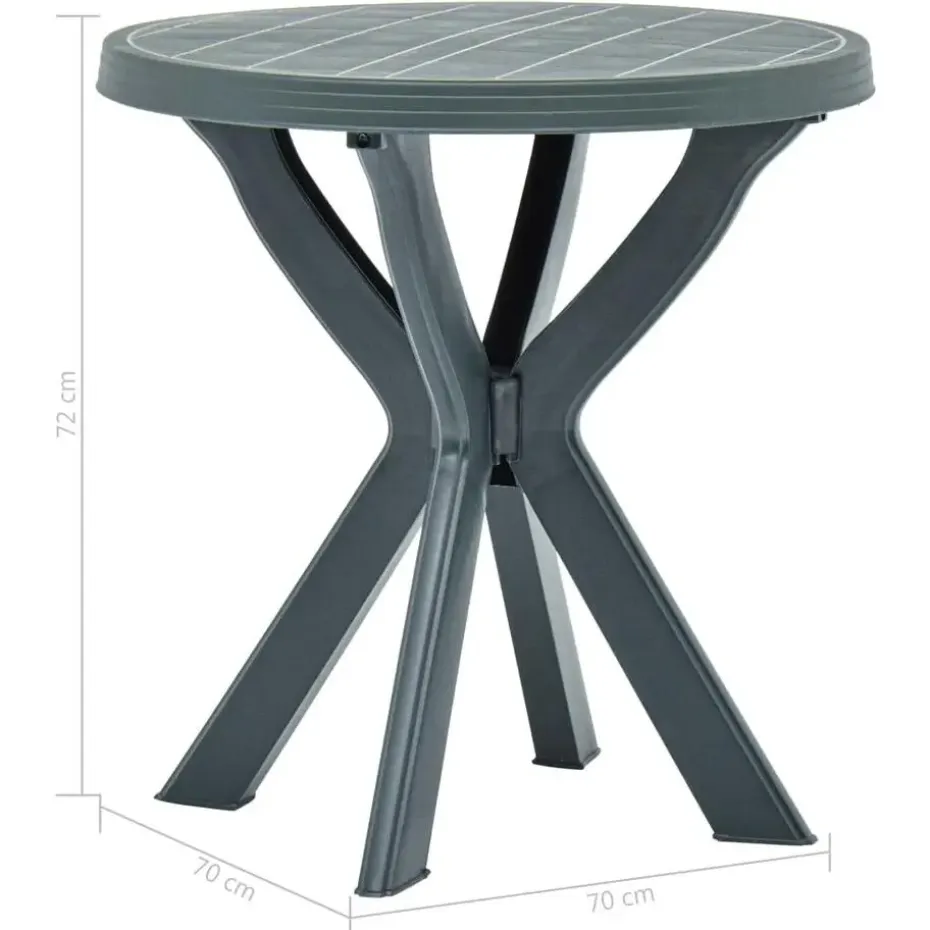 vidaXL - Tuintafel - Groen - Kunststof