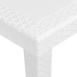 vidaXL - Tuintafel - Wit - Kunststof - 79 x 79 x 72 cm