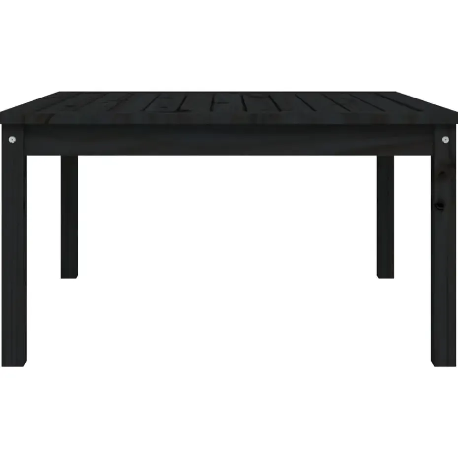 vidaXL - Tuintafel - Zwart - Massief grenenhout - 82.5 x 82.5 x 45 cm