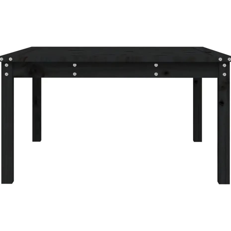 vidaXL - Tuintafel - Zwart - Massief grenenhout - 82.5 x 82.5 x 45 cm