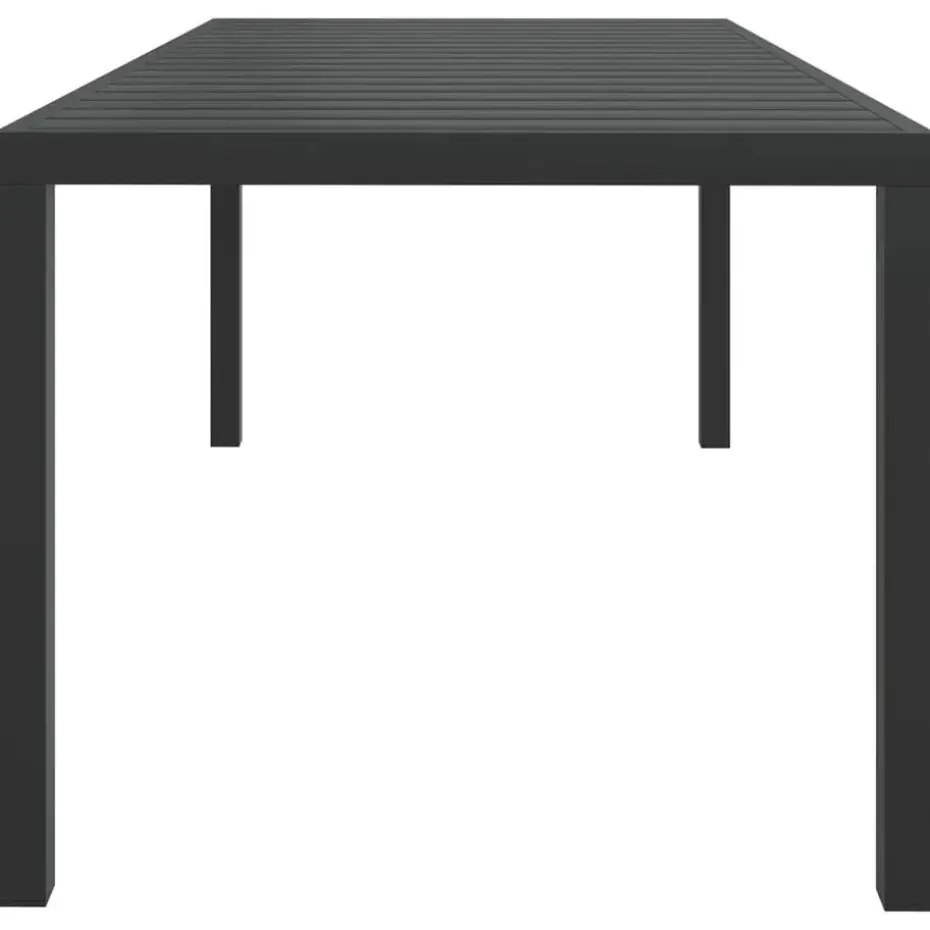 vidaXL - Tuintafel - Zwart - WPC - 185 x 90 x 74 cm