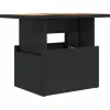 vidaXL - Tuintafel - Zwart - Poly rattan en acaciahout - 100x55x73 cm