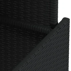 vidaXL - Tuintafel - Zwart - Poly rattan en acaciahout - 100x55x73 cm