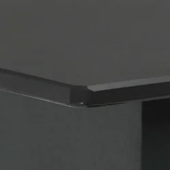 vidaXL - Tuintafel - Zwart - Staal en glas - 80 x 80 x 74 cm