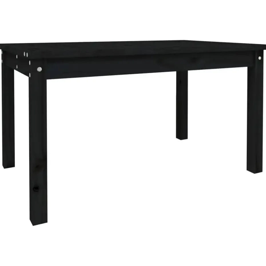 vidaXL - Tuintafel - Zwart - Massief grenenhout - 82.5 x 50.5 x 45 cm