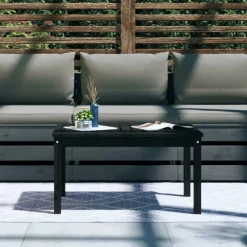 vidaXL - Tuintafel - Zwart - Massief grenenhout - 82.5 x 50.5 x 45 cm