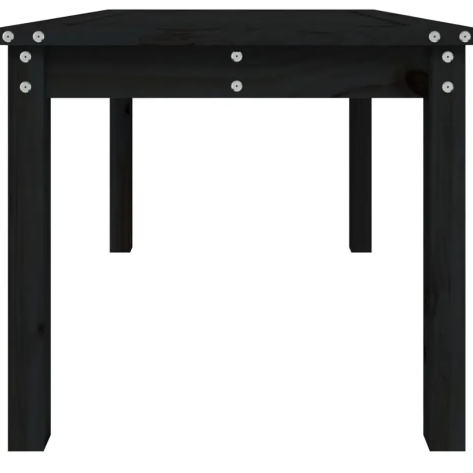 vidaXL - Tuintafel - Zwart - Massief grenenhout - 82.5 x 50.5 x 45 cm