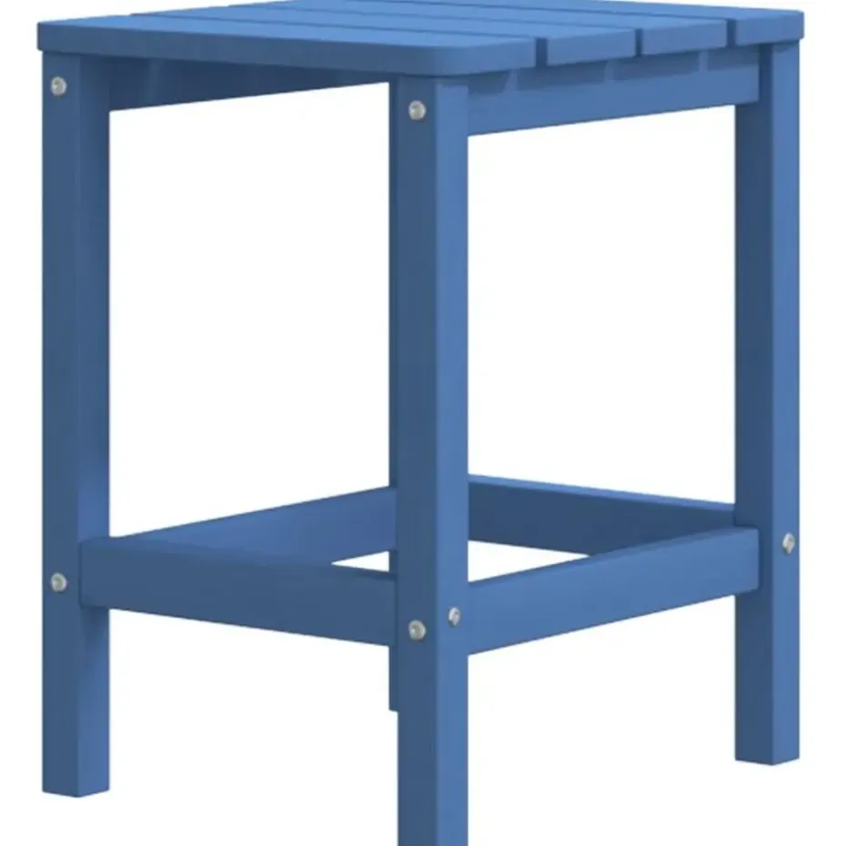 vidaXL - Tuintafel Adirondack - Vierkant - Aquablauw - HDPE - 38x38x46 cm