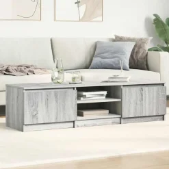 vidaXL - Tv-kast - Grijs - Bewerkt hout