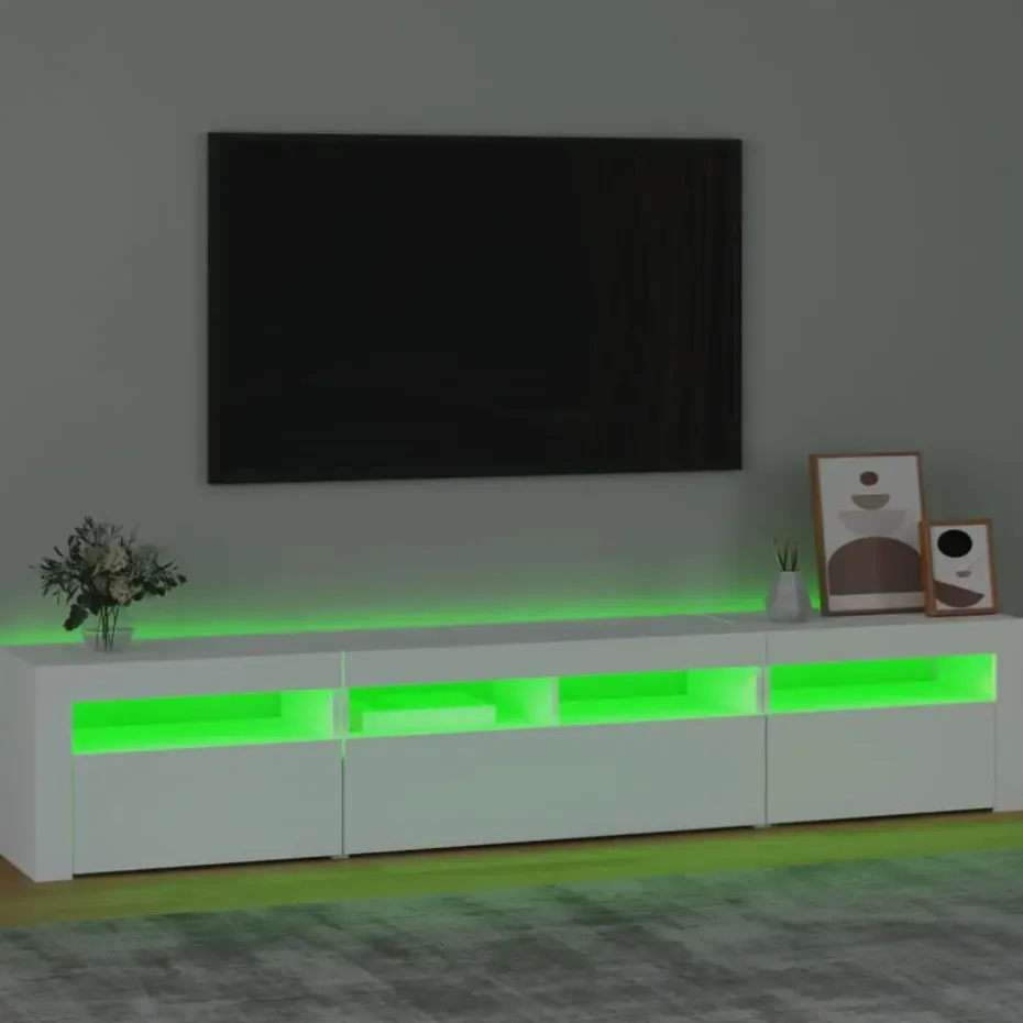 vidaXL - Tv-kast - Wit - Bewerkt hout