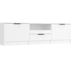 vidaXL - Tv-kast - Wit - Bewerkt hout