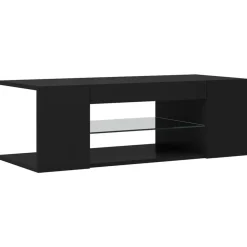 vidaXL - Tv-kast - Zwart - Bewerkt hout
