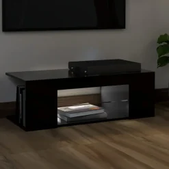 vidaXL - Tv-kast - Zwart - Bewerkt hout