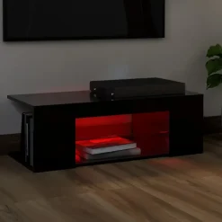 vidaXL - Tv-kast - Zwart - Bewerkt hout