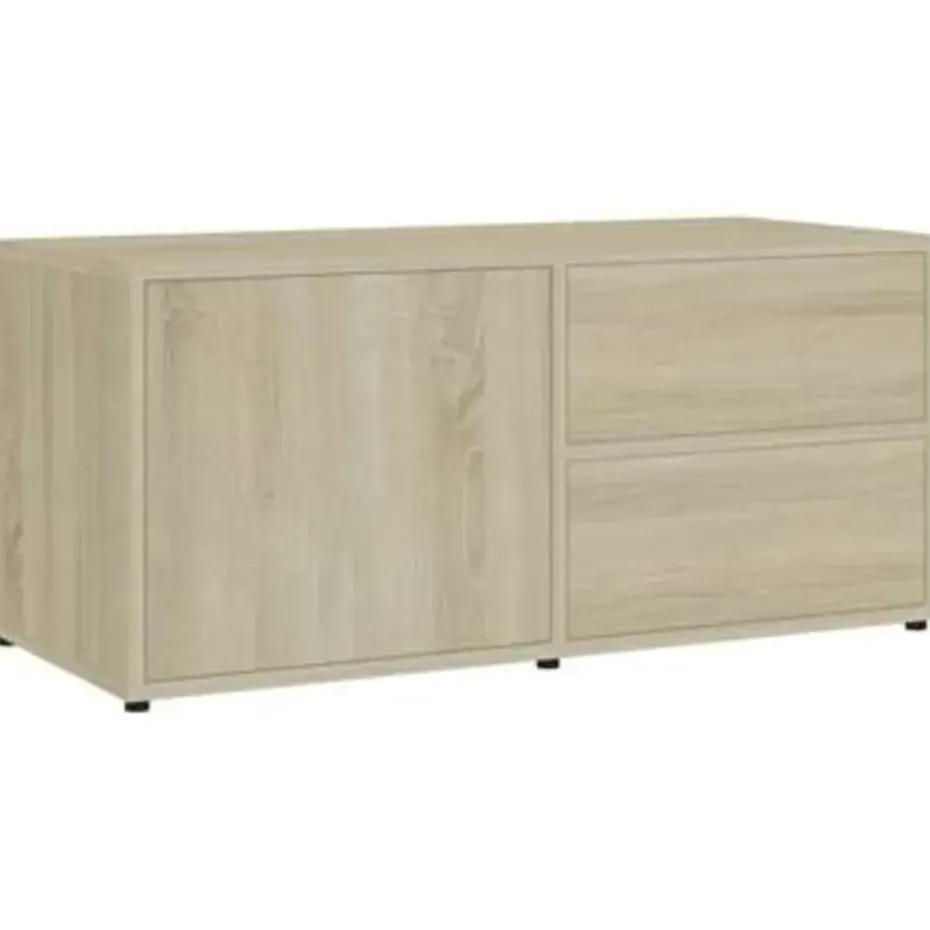 vidaXL - Tv-meubel - Bruin - Bewerkt hout