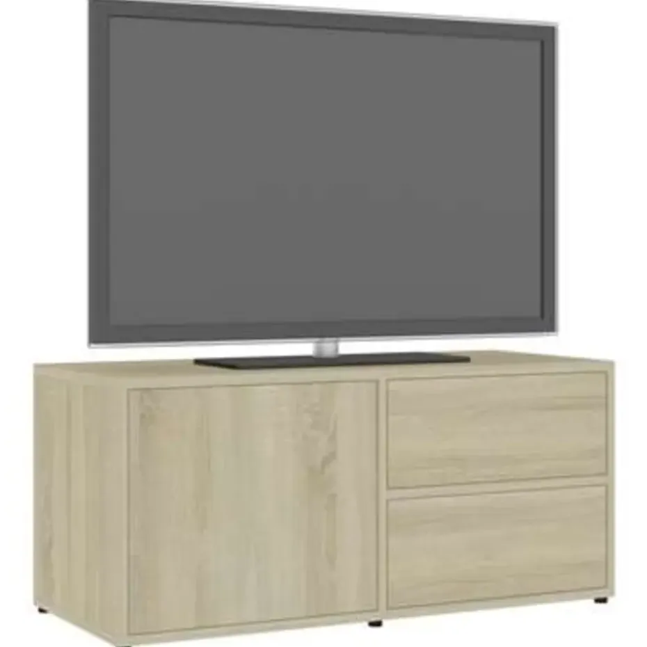 vidaXL - Tv-meubel - Bruin - Bewerkt hout