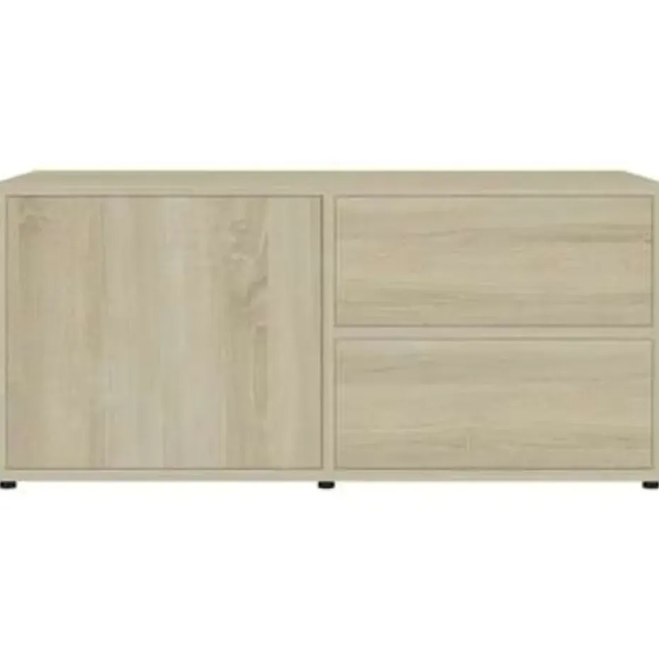 vidaXL - Tv-meubel - Bruin - Bewerkt hout
