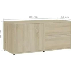 vidaXL - Tv-meubel - Bruin - Bewerkt hout