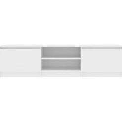 vidaXL - Tv-meubel - Wit - Bewerkt hout