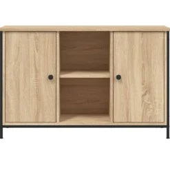 vidaXL - TV-meubel met 2 deuren 2 vakken - Sonoma eiken - Hout - 100x35x65 cm