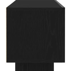 vidaXL - TV-meubel met 3 deuren - Zwart eiken - Bewerkt hout - 160x35x40 cm