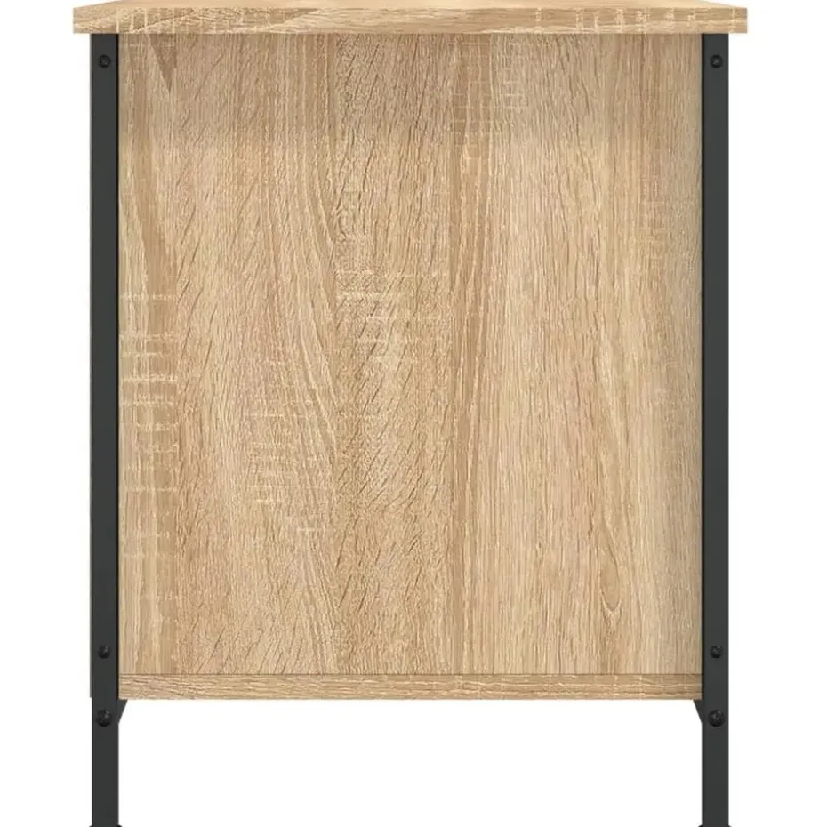 vidaXL - TV-meubel met 2 deuren 2 vakken - Sonoma eiken - Hout - 100x40x50 cm