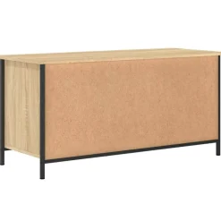 vidaXL - TV-meubel met 2 deuren 2 vakken - Sonoma eiken - Hout - 100x40x50 cm