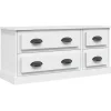 vidaXL - TV-meubel met 4 lades - Wit - Bewerkt hout - 100x35.5x45 cm