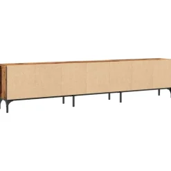 vidaXL - TV-meubel met 1 lade en 4 deuren - Oud hout - 200x25x44 cm