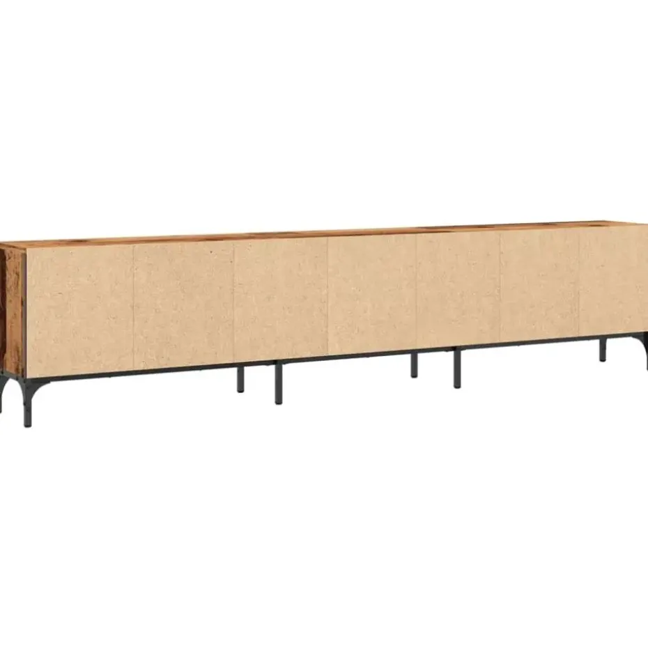 vidaXL - TV-meubel met 1 lade en 4 deuren - Oud hout - 200x25x44 cm