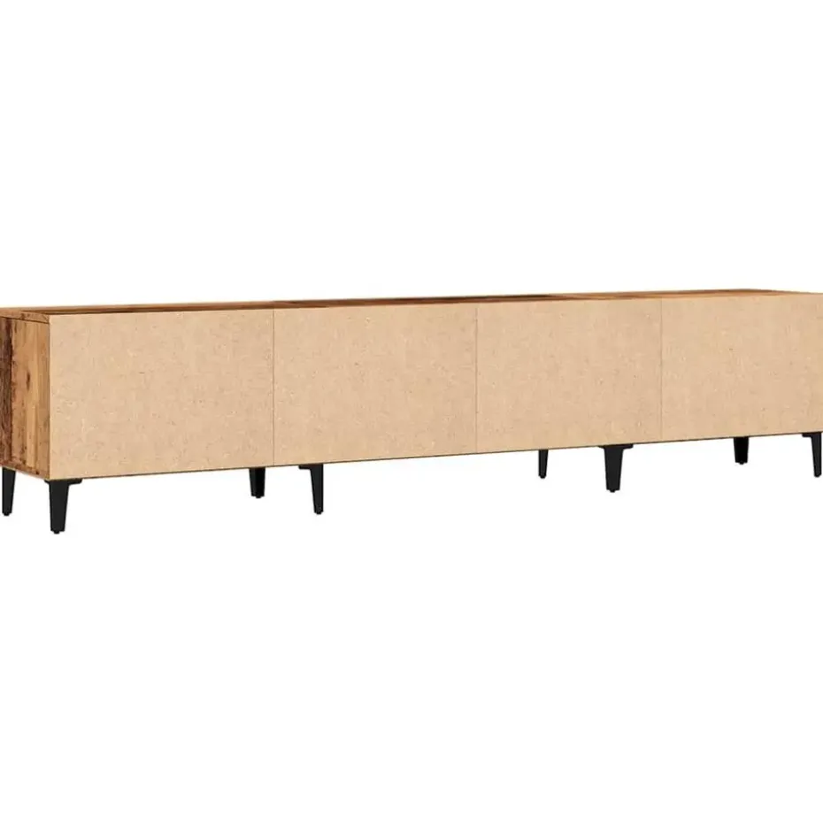 vidaXL - TV-meubel met 2 vakken 4 deuren - Oud hout - 180x31.5x40 cm