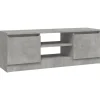 vidaXL - Tv-meubel met deur - Grijs - Bewerkt hout - 102 x 30 x 36 cm