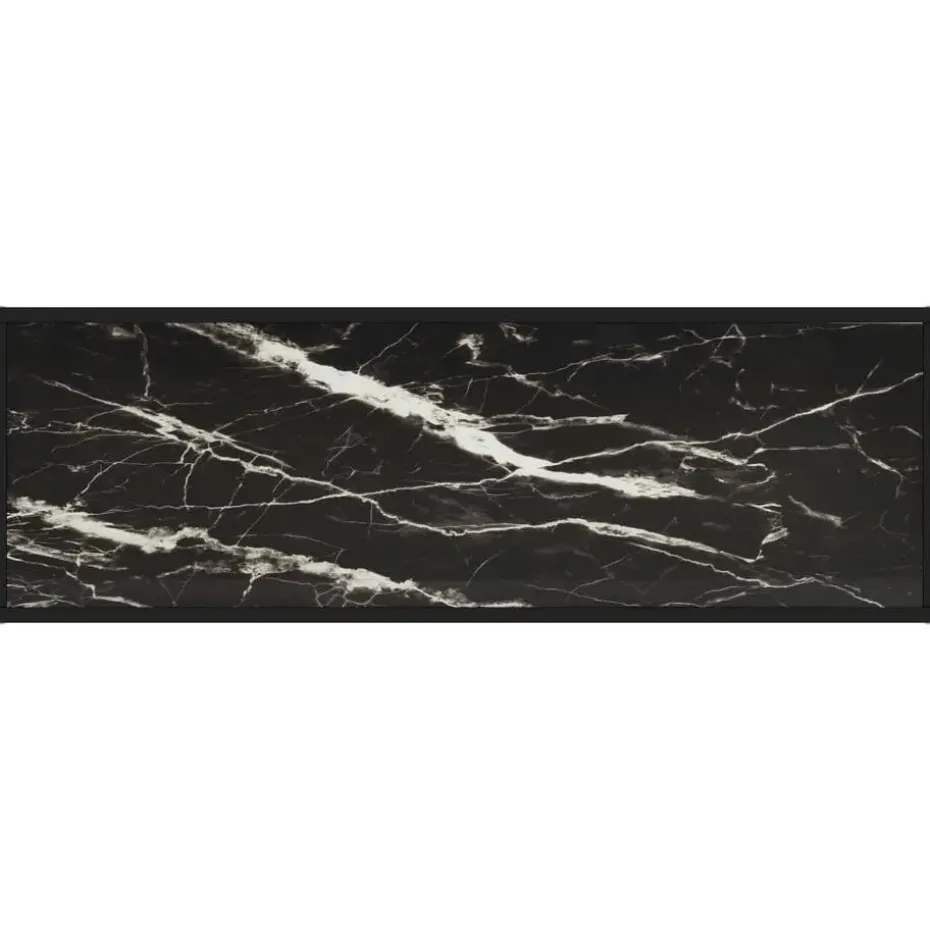 vidaXL - Tv-meubel met zwart marmerglas - Zwart - Glas - 120 x 40 x 40 cm