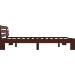 vidaXL - Tweepersoonbed - Donkerbruin - Massief grenenhout - 180x200 cm