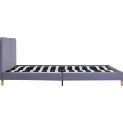 vidaXL - Tweepersoonbed - Lichtgrijs - Stof - 160x200 cm