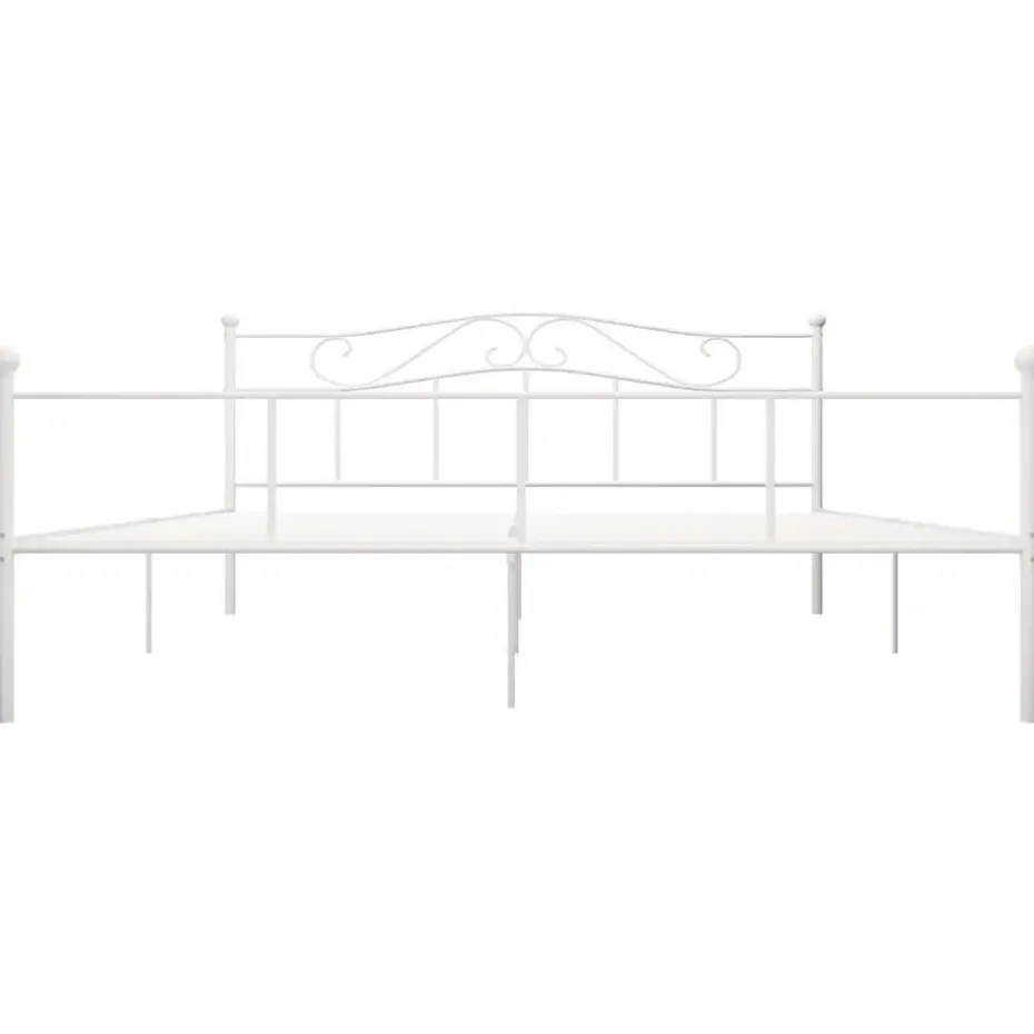 vidaXL - Tweepersoonbed - Wit - Metaal - 180 x 200 cm