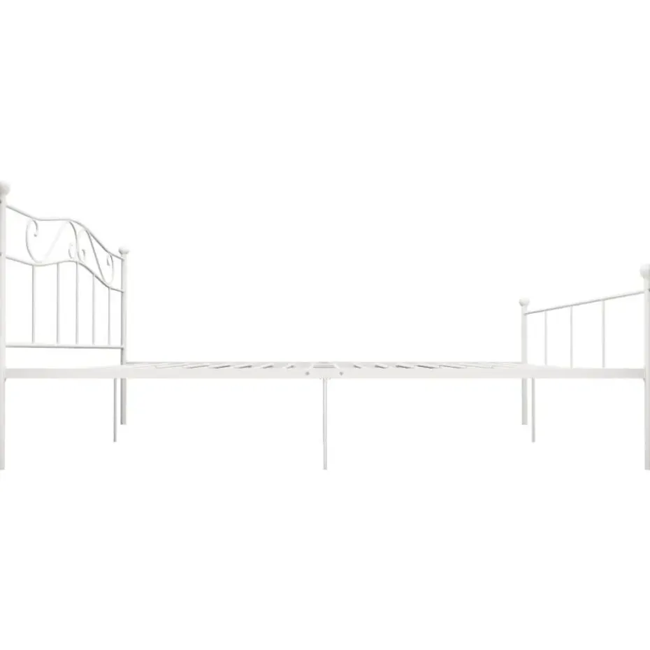 vidaXL - Tweepersoonbed - Wit - Metaal - 180 x 200 cm